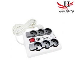نمایش جزئیات برای محافظ برق 6 خانه امگا OMEGA 5M P6000 تصویر محافظ برق 6 خانه امگا OMEGA 5M P6000